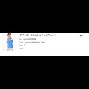 Lilly Pulitzer luxletic areli pullover NWT